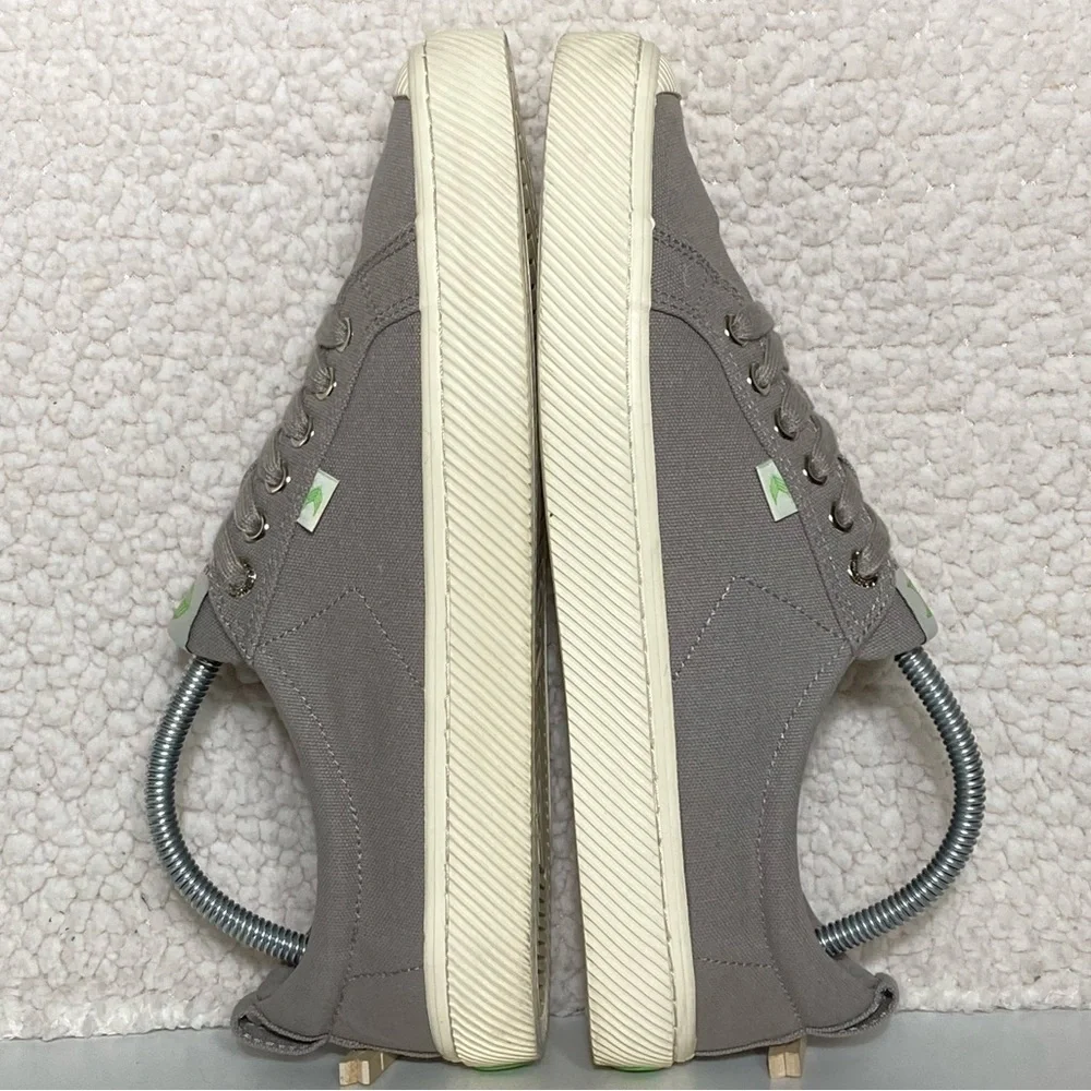 Cariuma Mens OCA Mystic Grey Canvas Low Lace Casual Sneakers Shoes Size US 9.5 - Picture 6 of 11